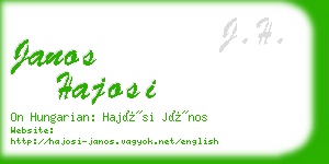 janos hajosi business card